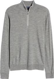 Peter Millar Crown Crafted Excursionist Flex Quarter Zip Merino Wool Blend Pullover