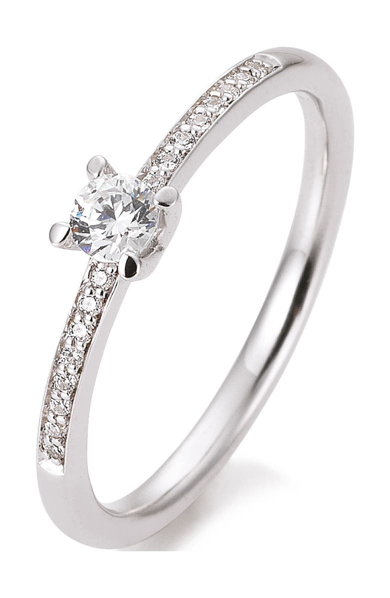 Breuning 14K White Gold Pave Diamond Ring - Size 7 - 0.23 ctw, Main, color,