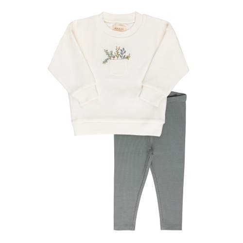Ely's & Co. Velour Pocket Full Of Flowers Collection In Ivory/blue