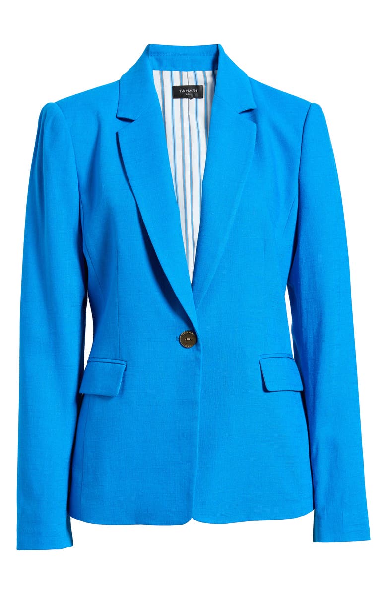 Tahari ASL One-Button Blazer, Main, color,
