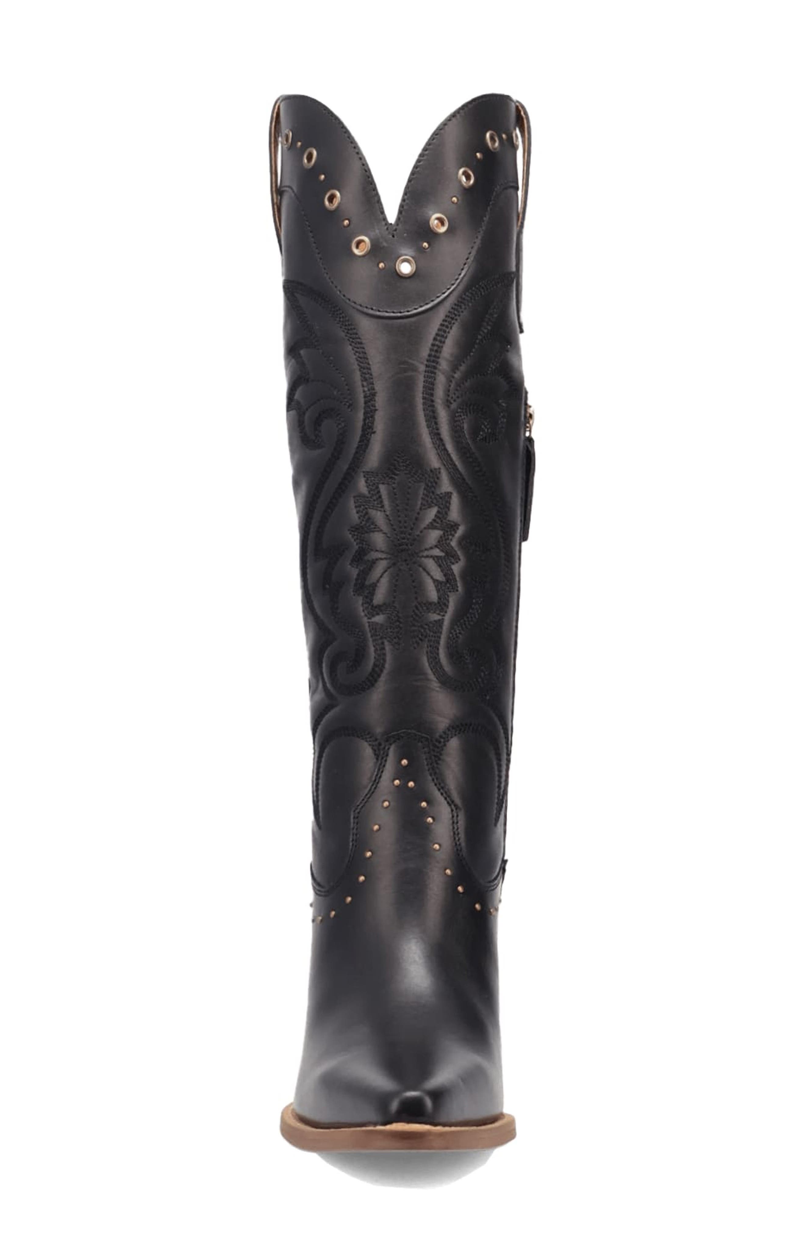 Dingo Rock N Rebel Knee High Western Boot, Alternate, color, Black