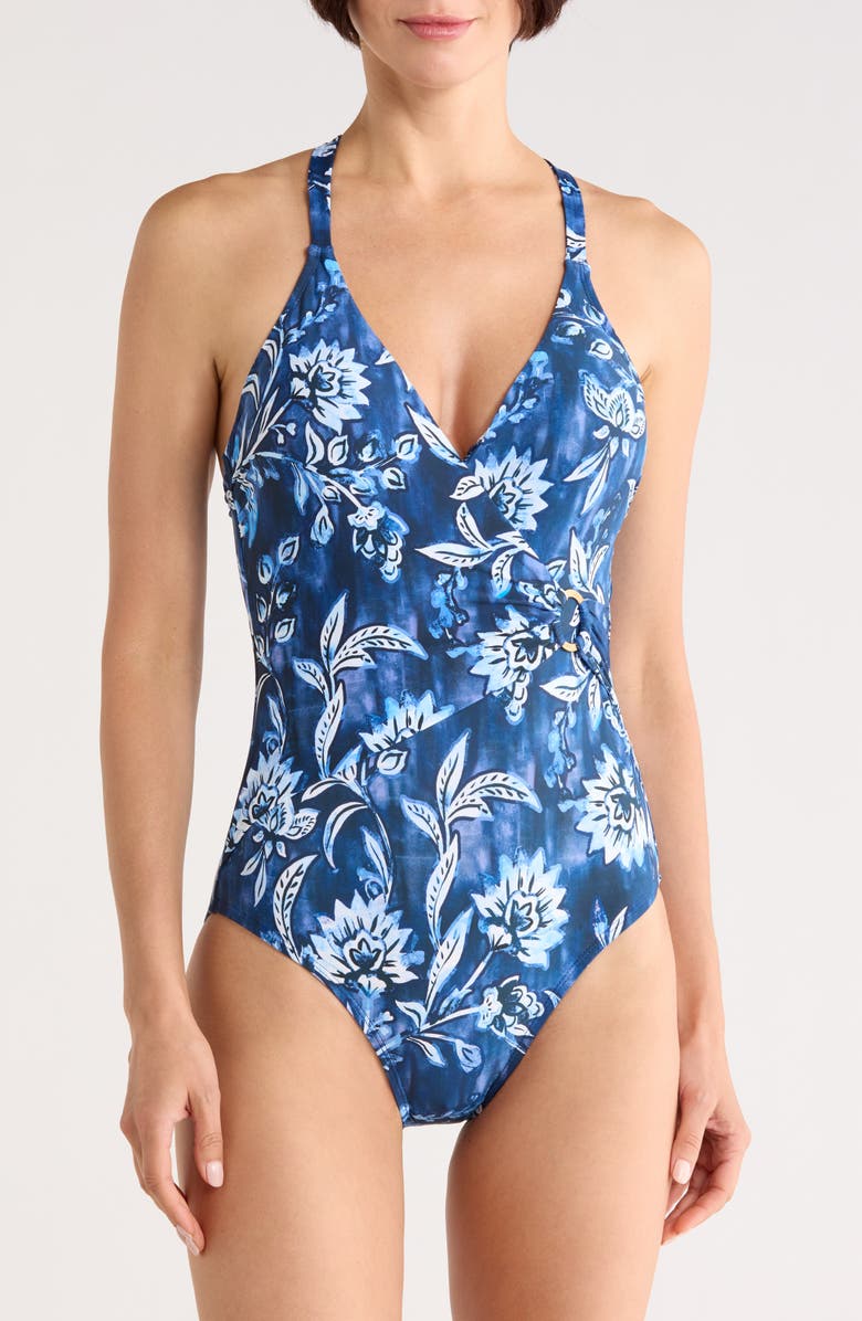 JANTZEN Gina One-Piece Swimsuit, Main, color, Pantheon Blue