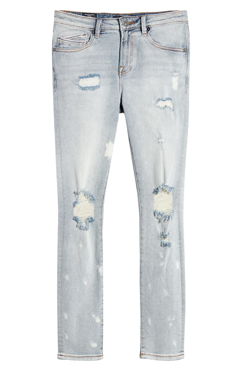 Cult of Individuality Punk Men's Ripped Super Skinny Jeans, Alternate, color, Bleach