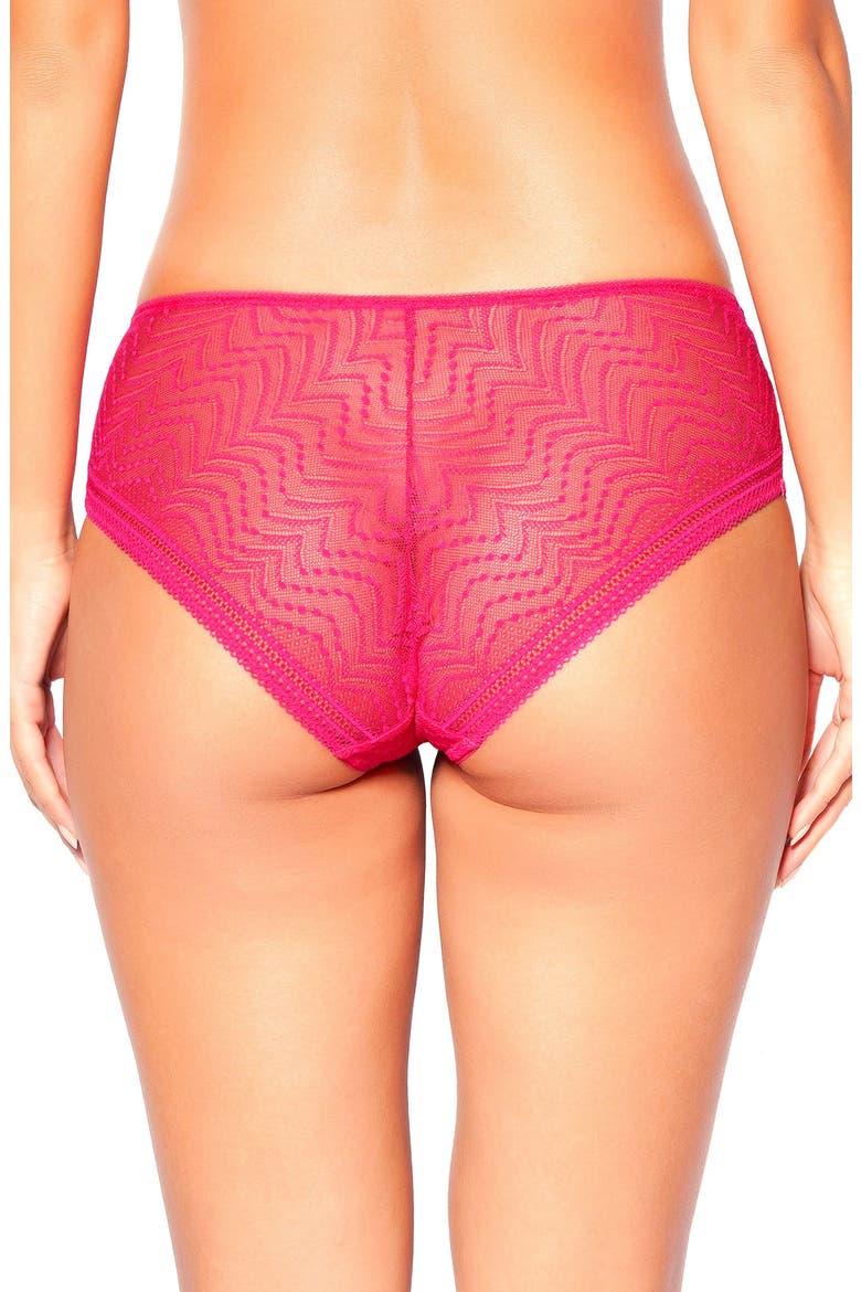 Eclatante Lace Shorty Briefs, Alternate, color, FUCHSIA