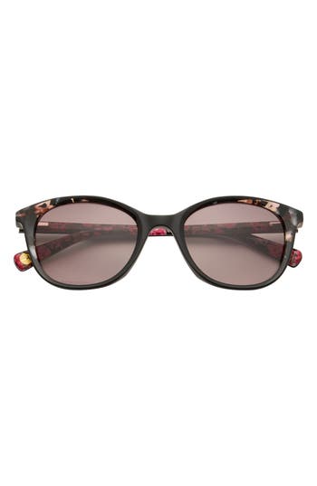 Ted Baker London 51mm Gradient Modified Round Sunglasses In Black