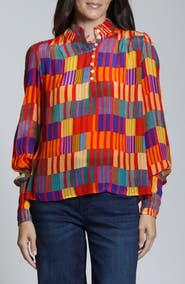 APNY Print High Neck Shirt