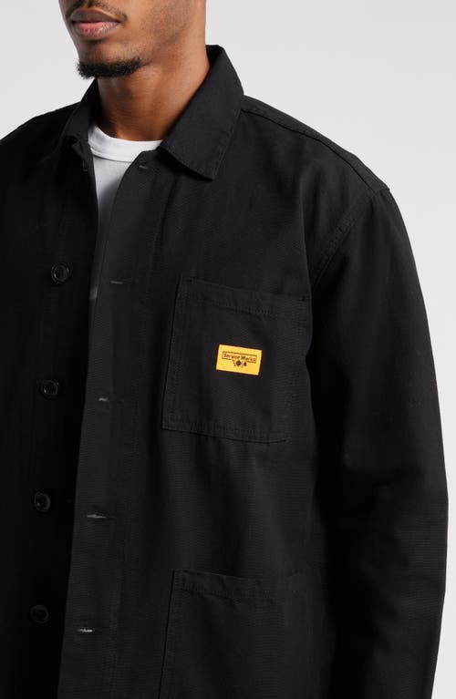 Service Works Organic Cotton Corduroy Button-up Chore Coat In Black