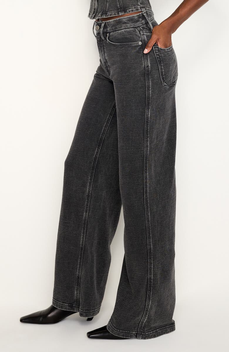 Good American Jeanius Good Skate Cotton Pants, Alternate, color, 