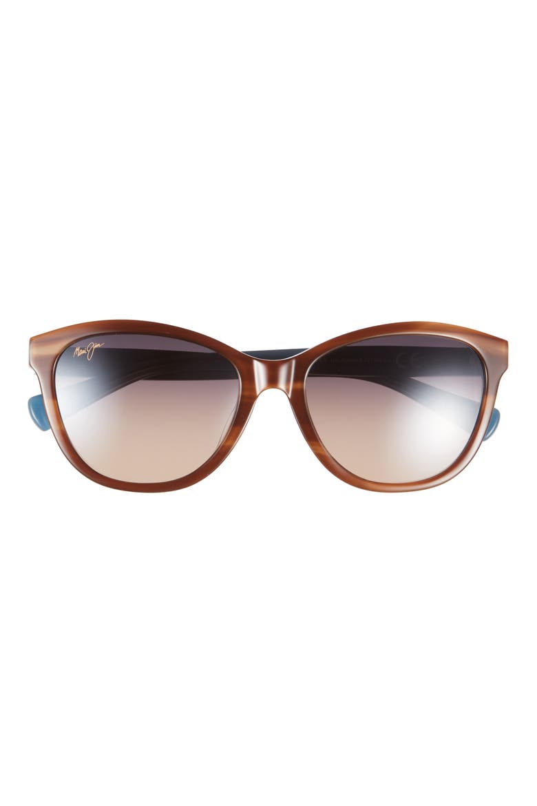 54mm Polarized Gradient Cat Eye Sunglasses, Main, color, TORTOISE TORTOISE BRONZE