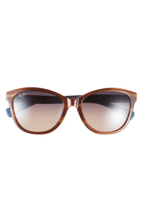 54mm Polarized Gradient Cat Eye Sunglasses