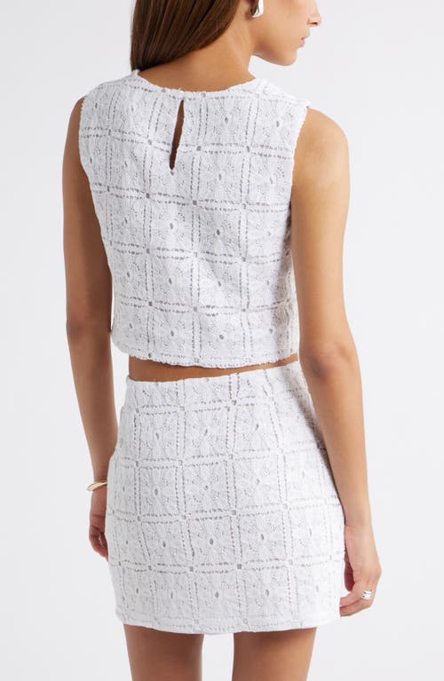 Open Edit Sleeveless Lace Tank Top