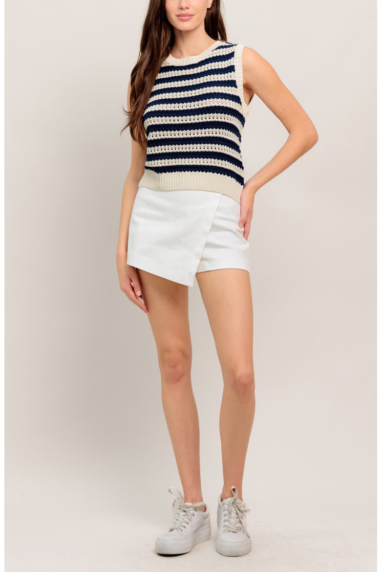 Sweater Top, Alternate, color, IVORY NAVY