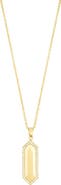 Adornia Elongated Pavé Pendant Necklace