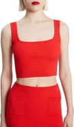 Bardot Sarita Crop Rib Tank