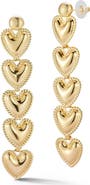 SPHERA MILANO Linear Heart Drop Earrings