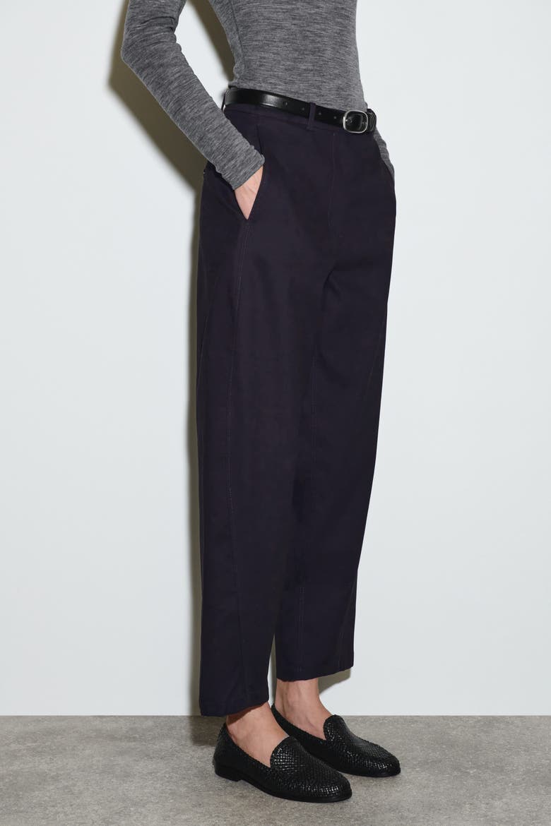 Barrel-Leg Cotton Chinos, Alternate, color, NAVY