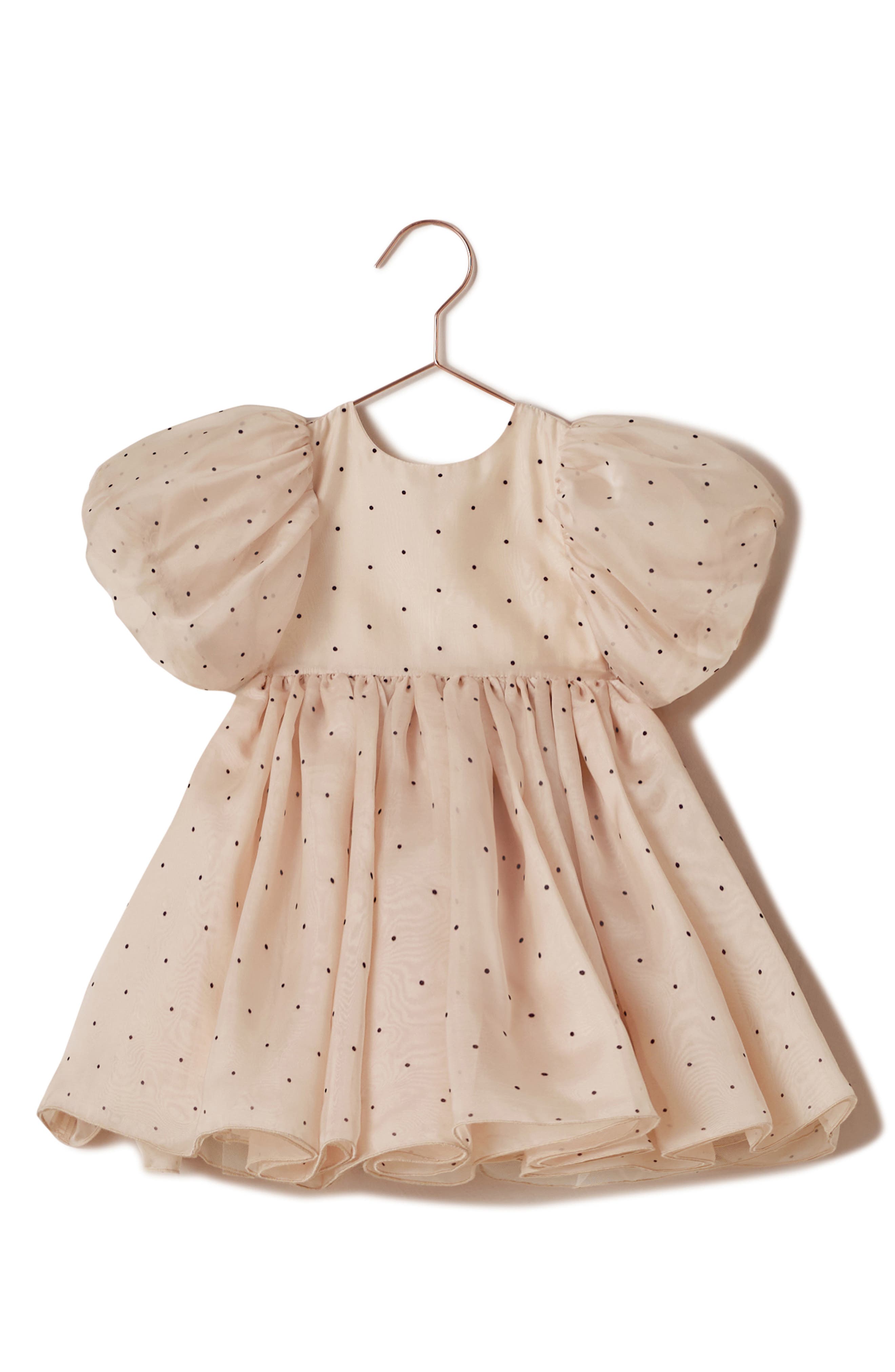 Kids' Sofia Puff Sleeve Polka Dot Dress