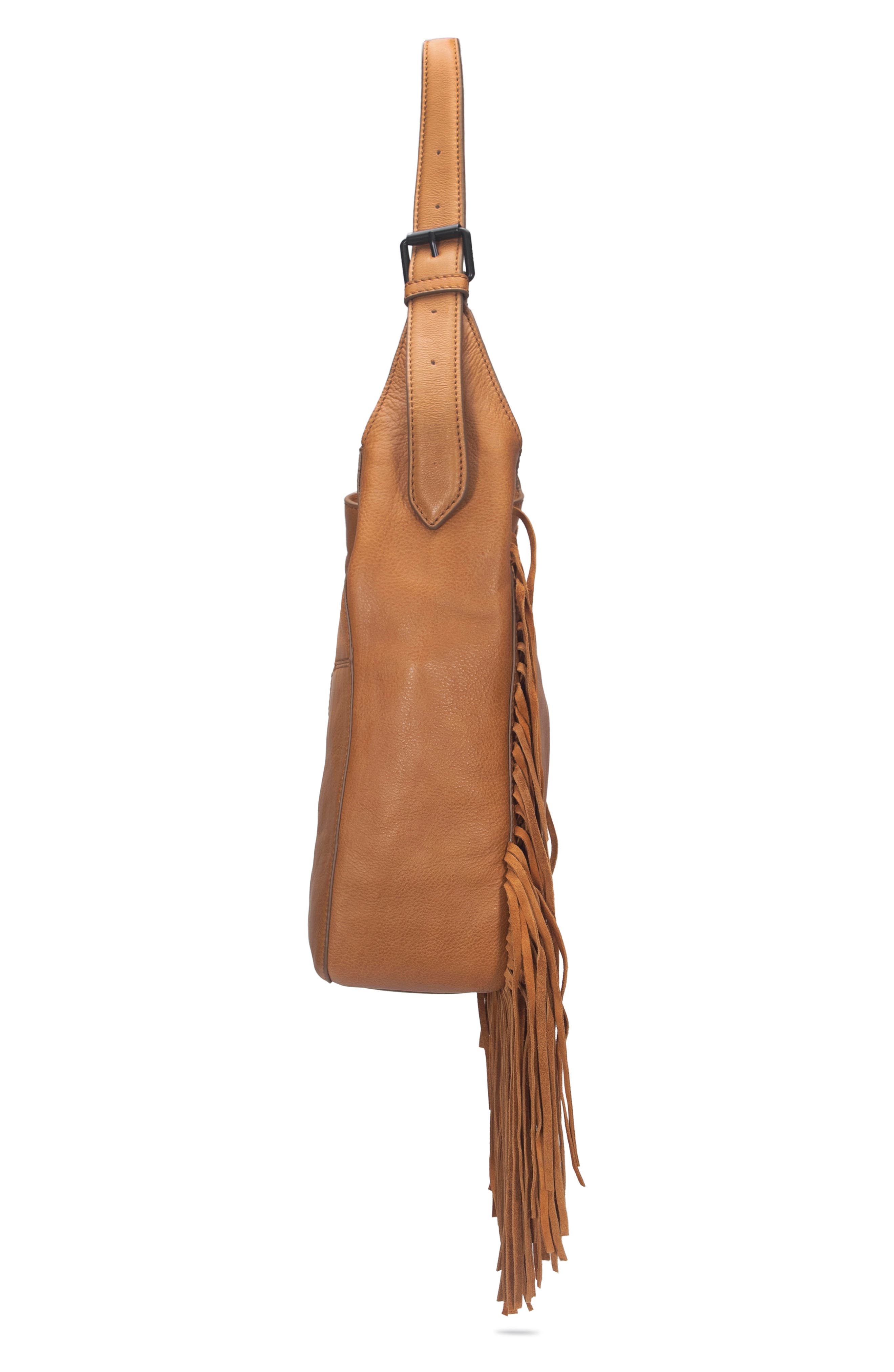 Frye Faye Leather Hobo, Alternate, color, Light Whiskey