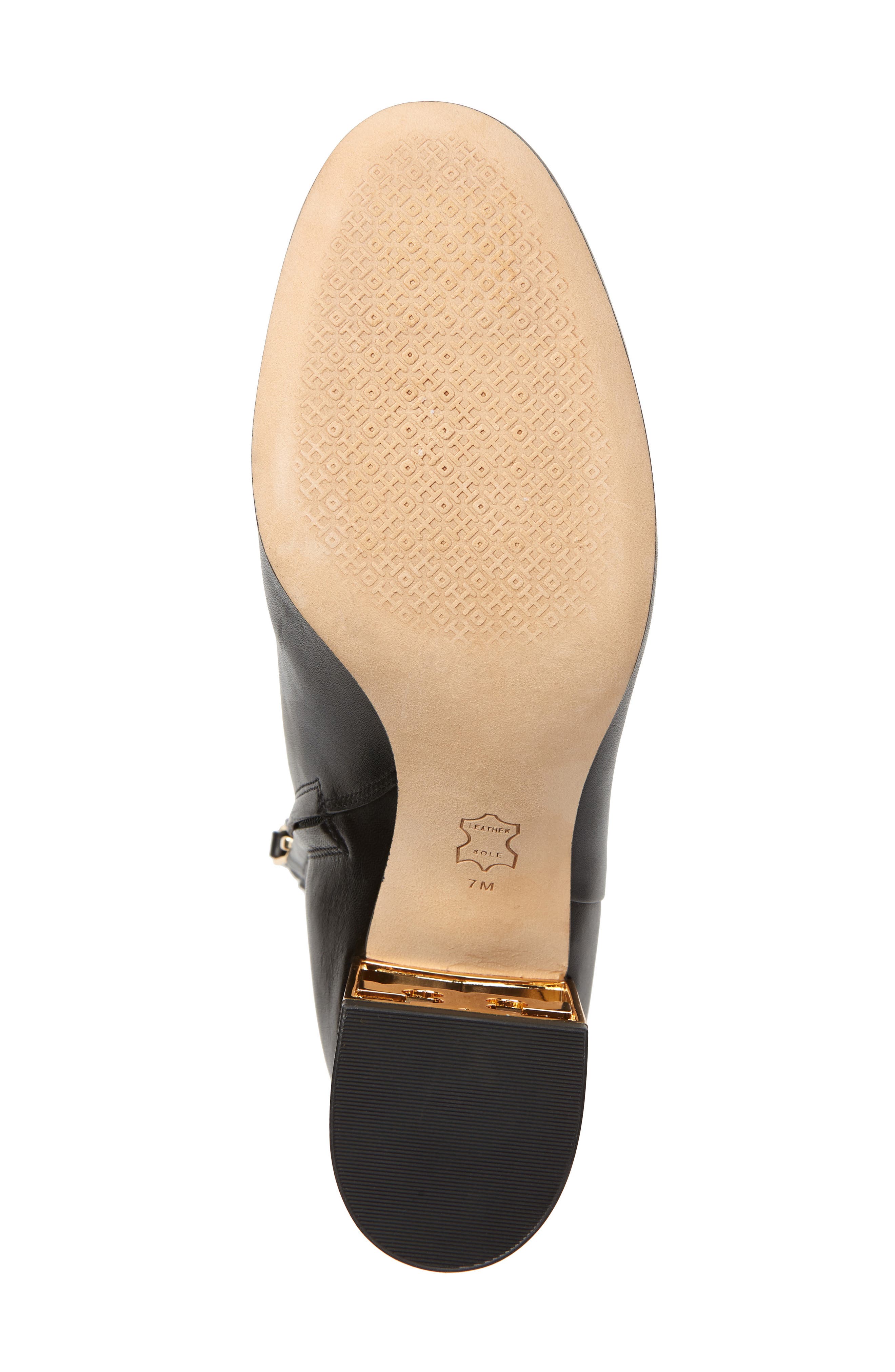 Tory Burch Gigi Logo Heel Genuine Calf Hair Bootie, Alternate, color, 