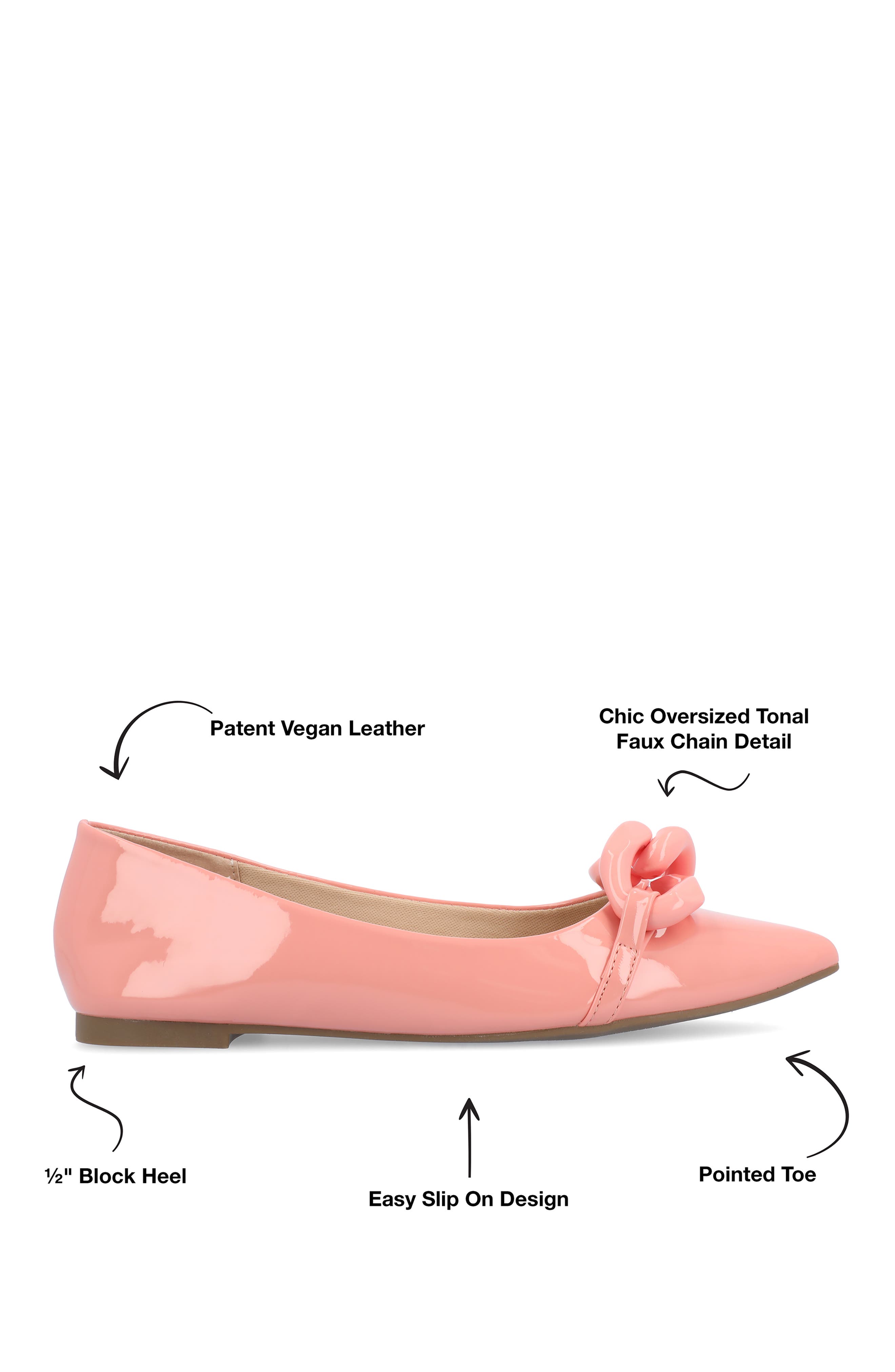 Clareene Pointed Toe Flat, Alternate, color, BLUSH
