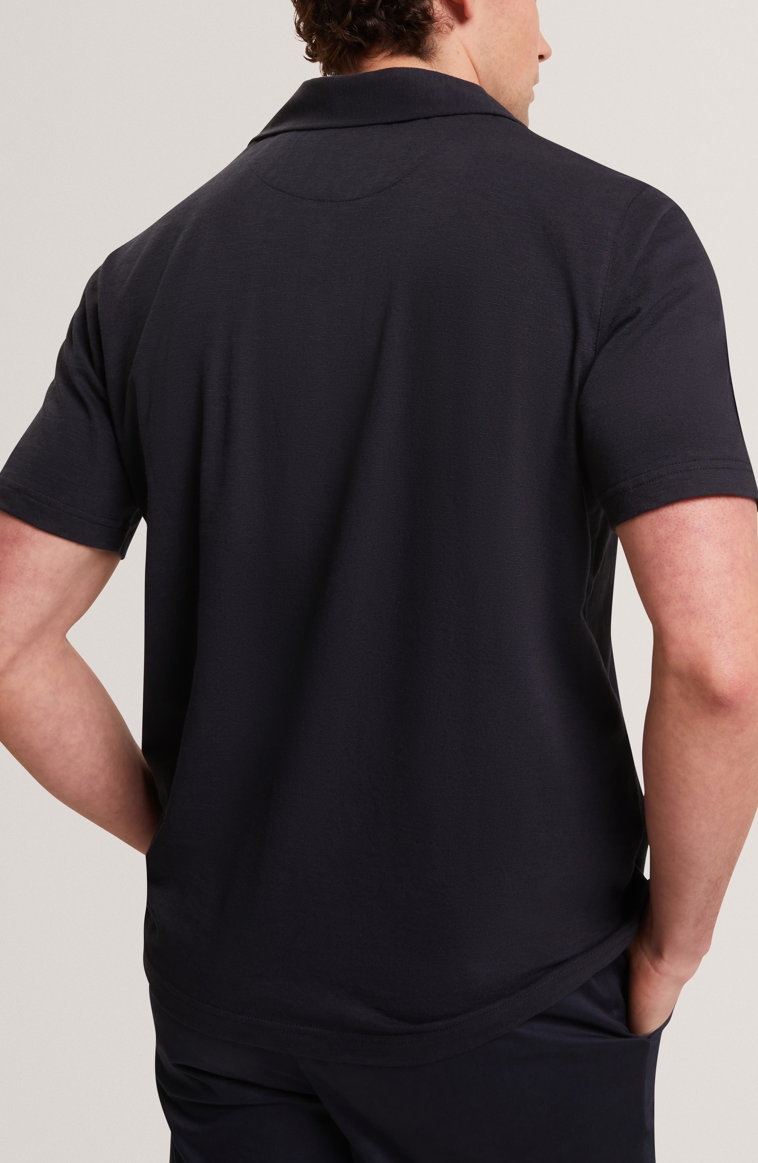 Fendry Cotton & Linen Knit Camp Shirt - image 2