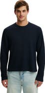 Cotton On Men's Cropped Fit Textured Long Sleeve