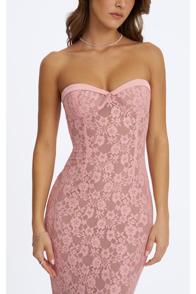 Rosalyn Lace Sweetheart Maxi Mermaid Dress, Alternate, color, Pink