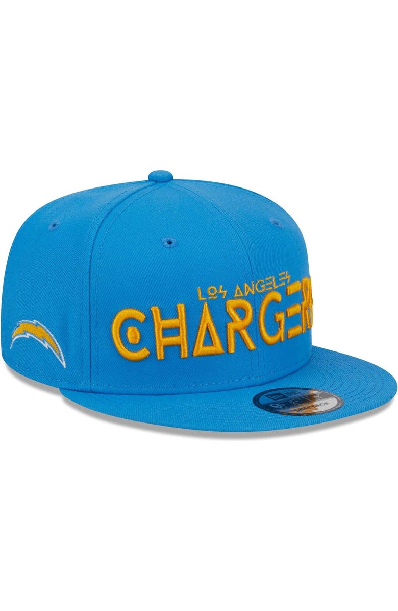 New Era Men's New Era Powder Blue Los Angeles Chargers Word 9FIFTY Snapback Hat, Main, color, 