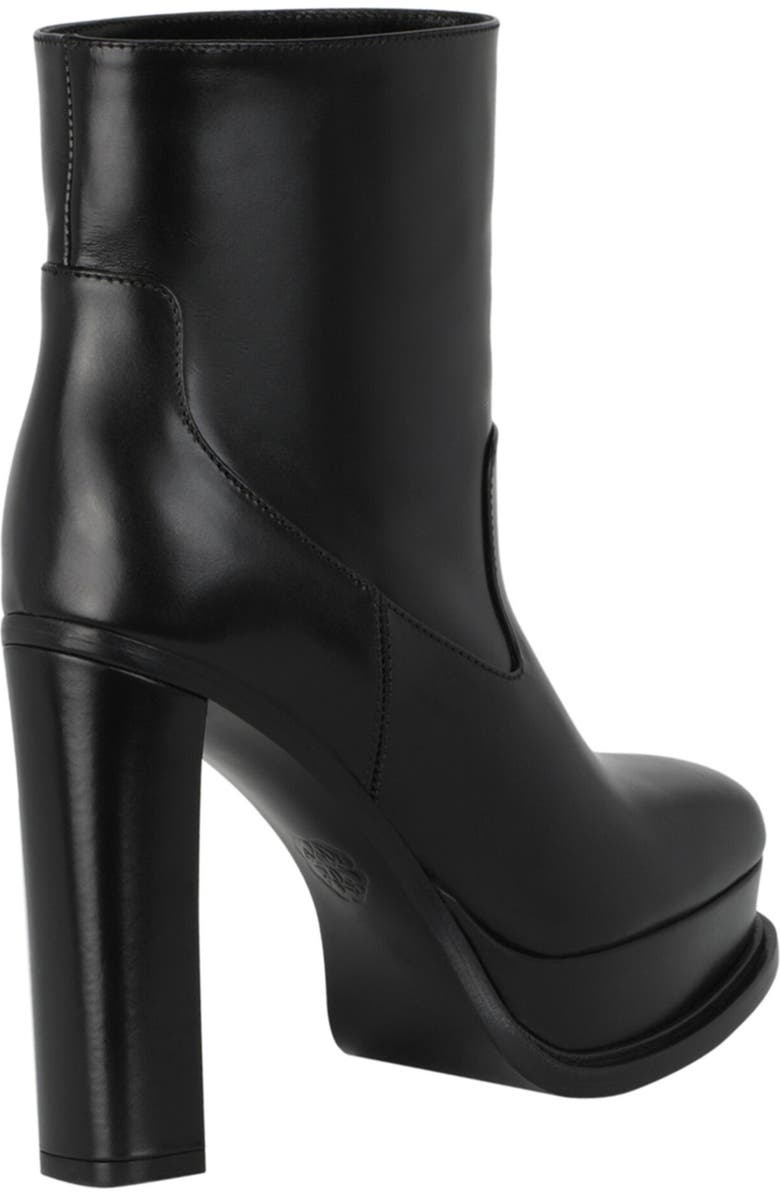 McQueen Leather Ankle Bootie, Alternate, color, Black