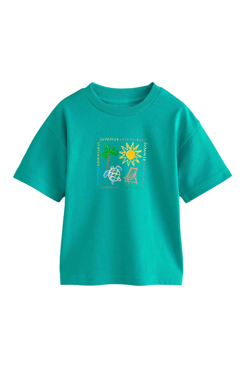 Kids' Turtle T-Shirt & Shorts Set, Alternate, color, GREEN