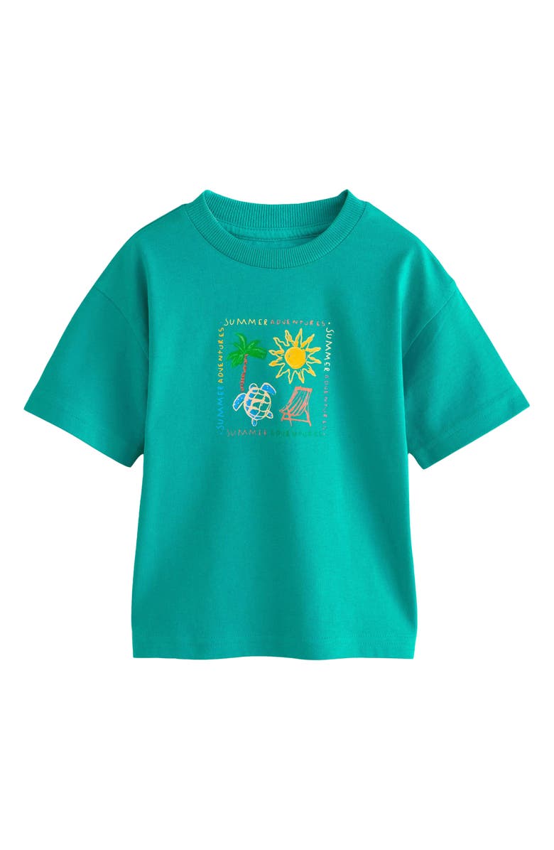 NEXT Kids' Turtle T-Shirt & Shorts Set, Alternate, color, Green