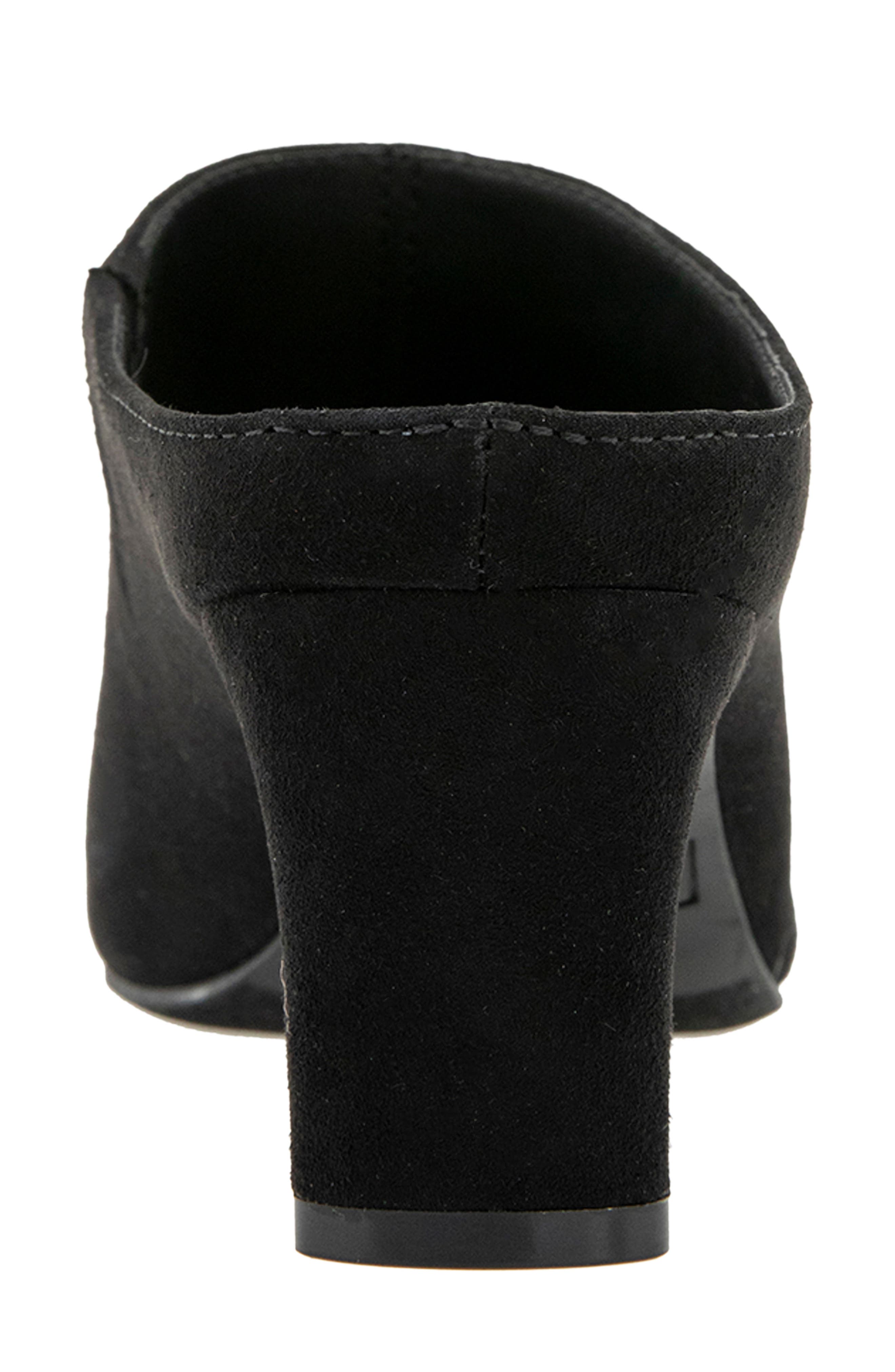 Archer Faux Leather Mule, Alternate, color, BLACK FAUX SUEDE