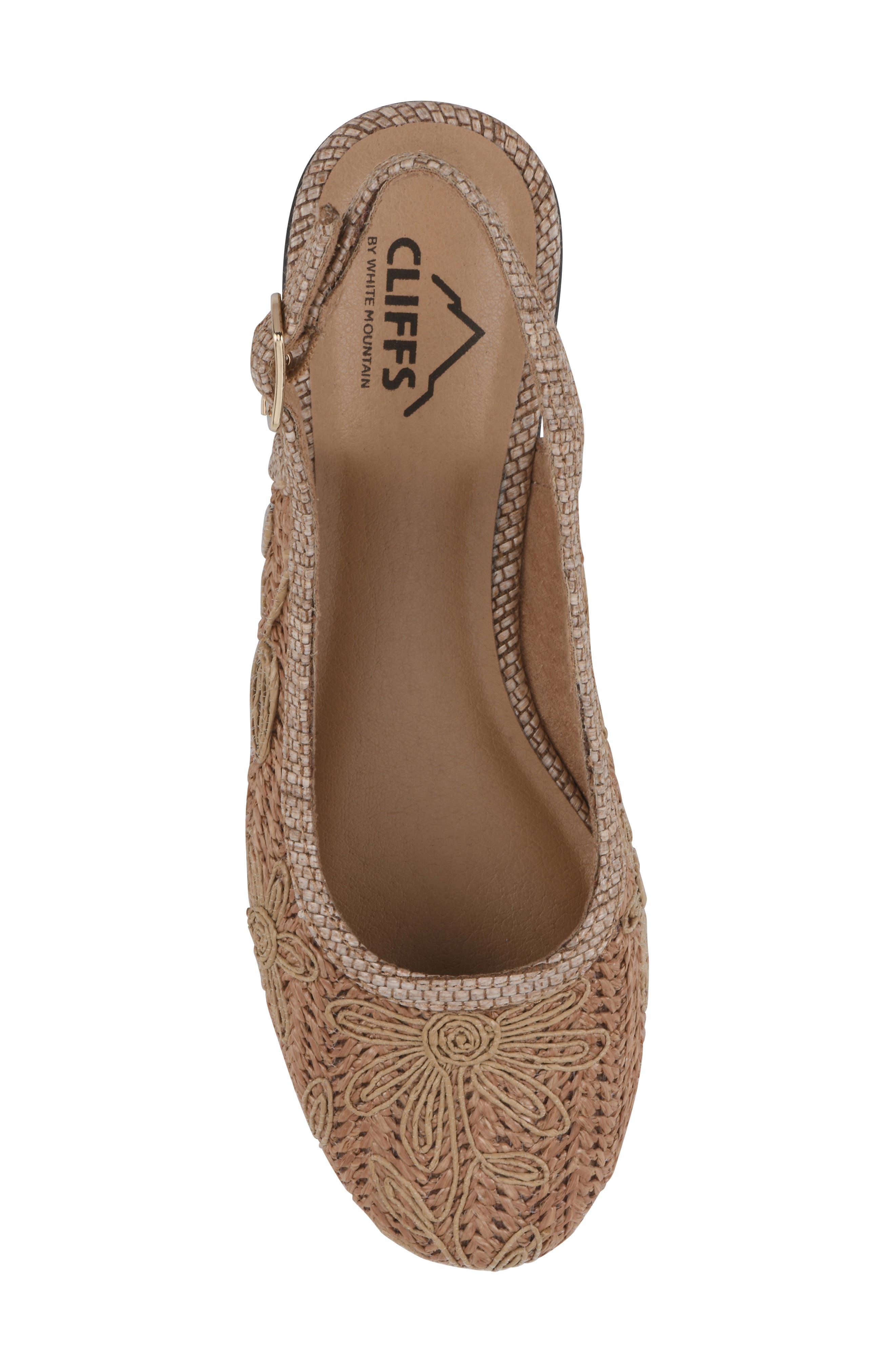 Borris Slingback Wedge, Alternate, color, COGNAC/ FABRIC