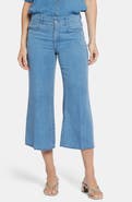 NYDJ Brigitte Stripe High Waist Wide Leg Capri Jeans