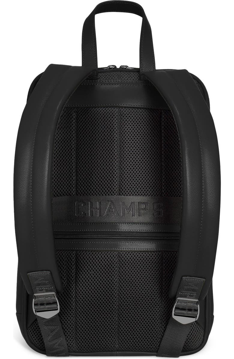 CHAMPS Onyx Leather Backpack, Alternate, color, Black