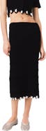 maje Knit skirt with jewelled flowers