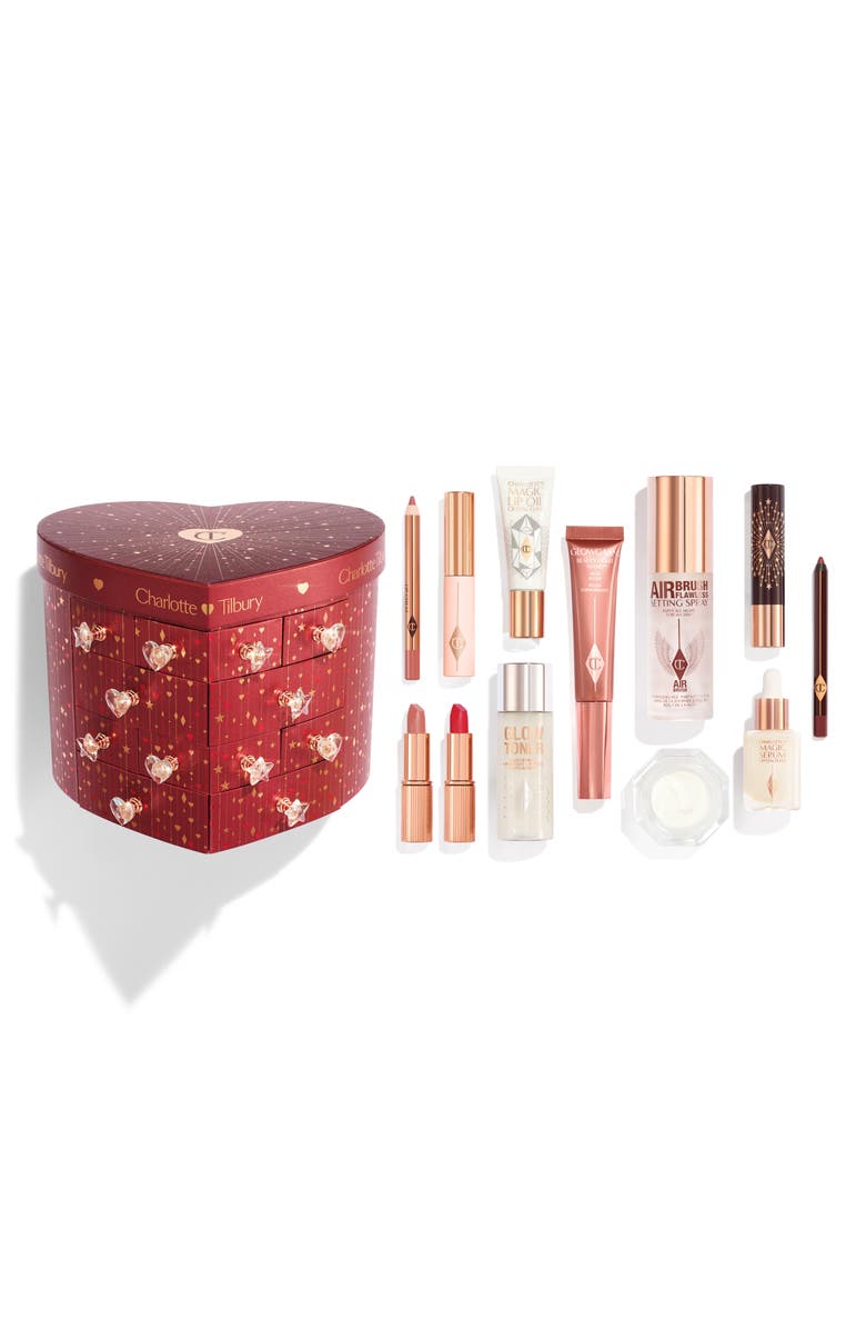 Charlotte Tilbury Charlotte's Beauty Treasure Chest of Love Advent Calendar $300 Value, Main, color, 