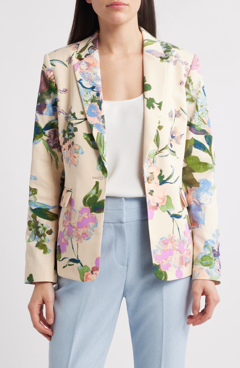 Tahari ASL Floral Jacket, Main, color,