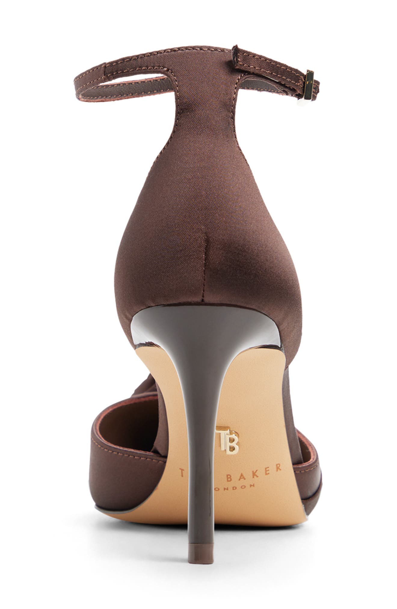 Grace Rosette Pointed Toe Pump, Alternate, color, DARK BROWN