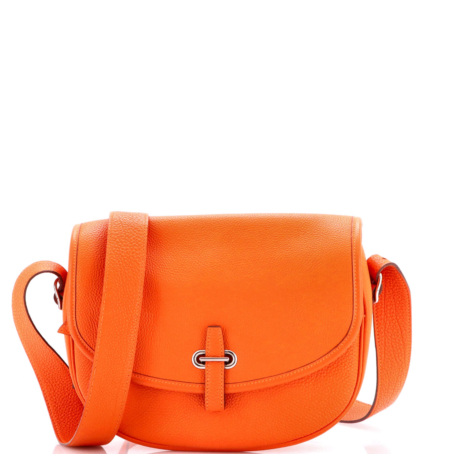 Pre-Owned Hermes Balle de Golf Shoulder Bag Clemence, Main, color, Orange H