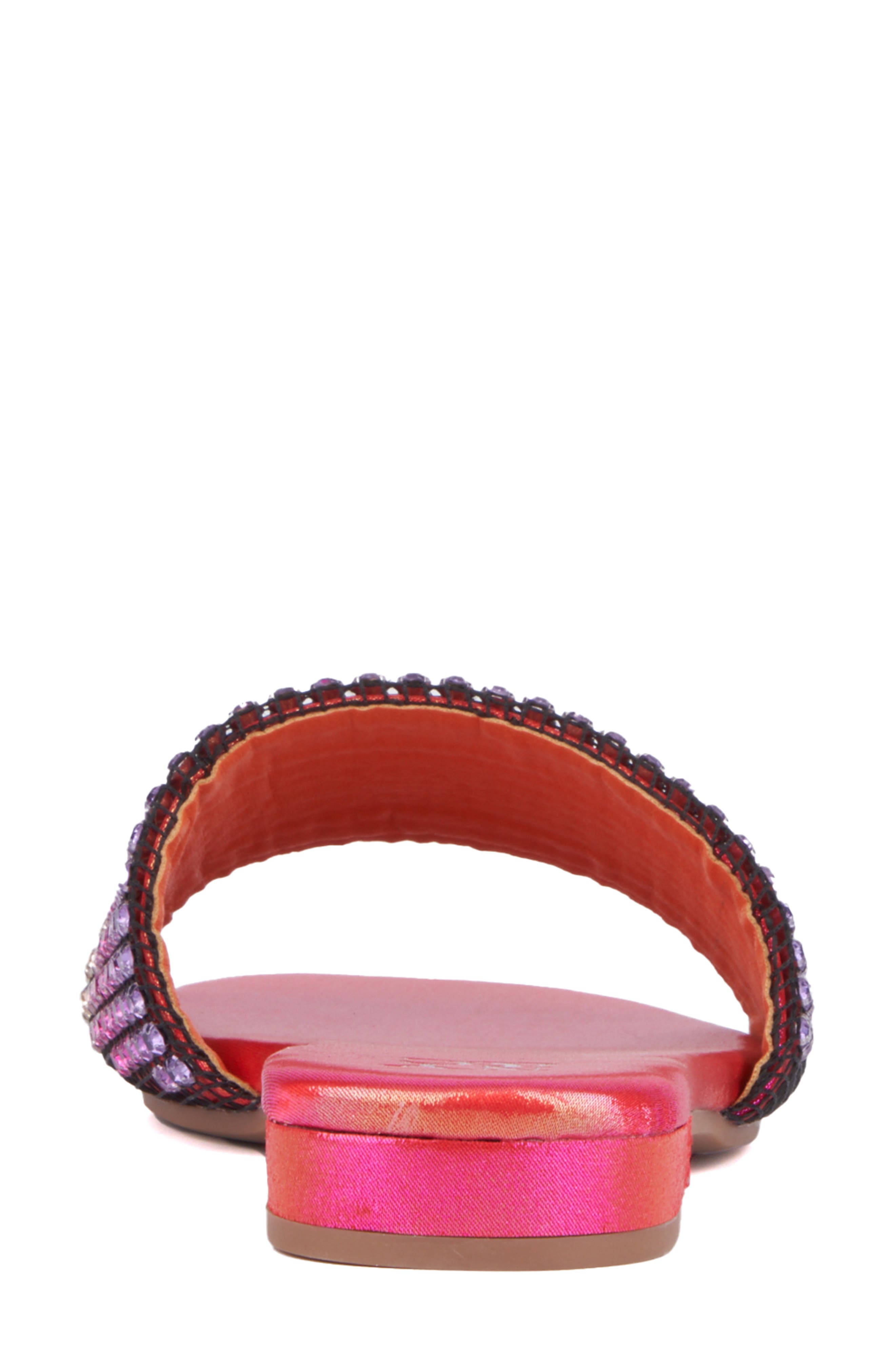 NEW YORK AND COMPANY Gracie Rhinestone Slide Sandal, Alternate, color, Pink Ombre