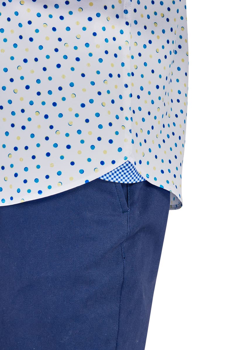 CONSTRUCT Slim Fit Tennis Ball Recycled 4-Way Stretch Performance Short Sleeve Shirt, Alternate, color, 