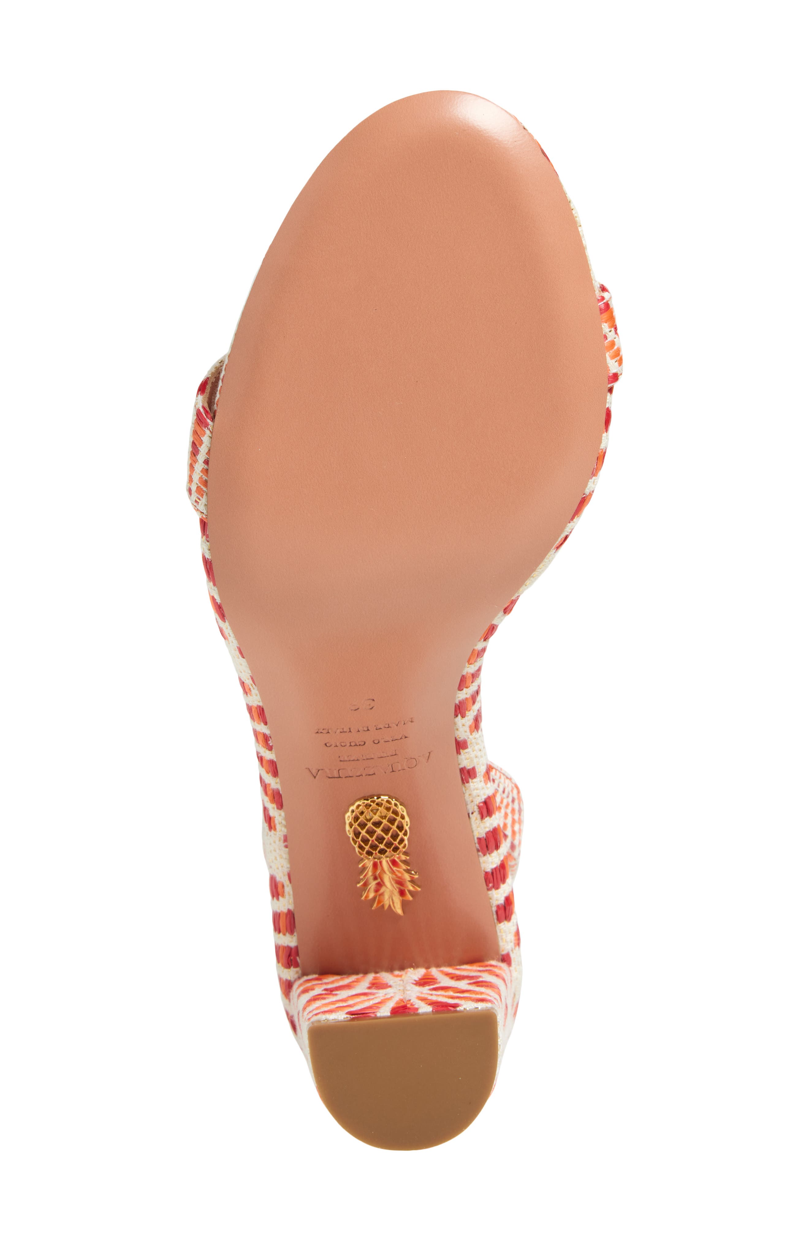 Aquazzura So Nude Block Heel Slingback Sandal, Alternate, color, 