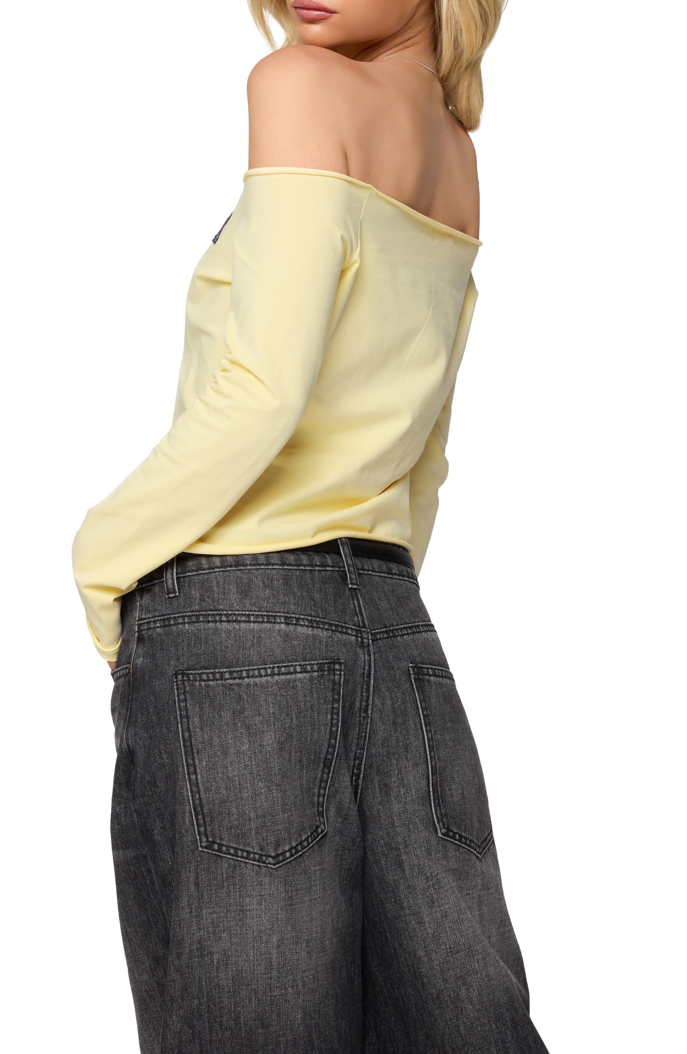 New York Babe Off the Shoulder Top - image 2