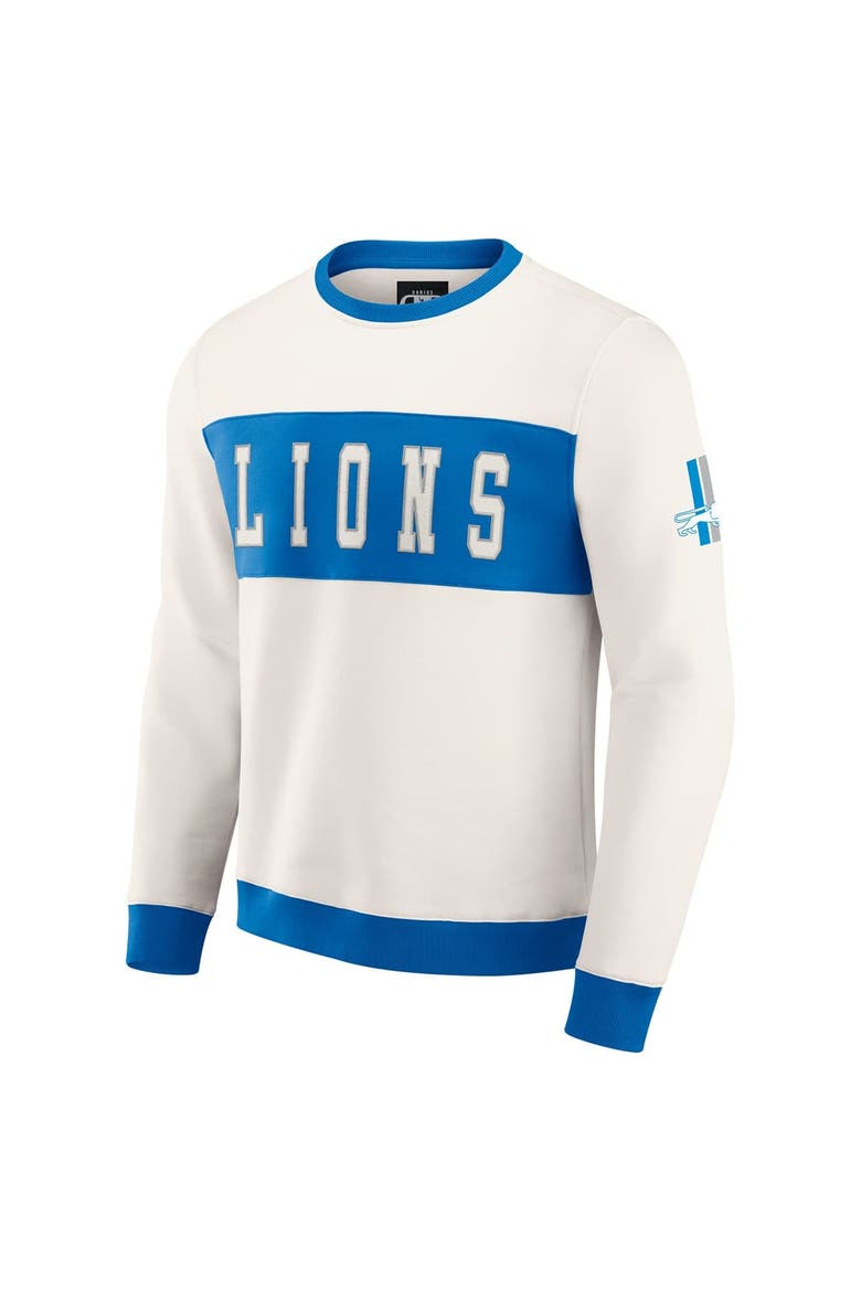 Men's Darius Rucker Collection by Fanatics  Cream Detroit Lions Colorblock Pullover Sweatshirt, Alternate, color, Cream