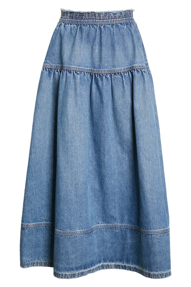 The Astrid Denim Maxi Skirt, Alternate, color, DANUBE MEDIUM INDIGO WASH