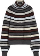 Proenza Schouler Danea Stripe Cashmere Blend Turtleneck Sweater