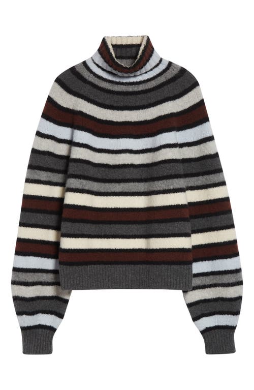 Proenza Schouler Danea Stripe Cashmere Blend Turtleneck Sweater In Multi