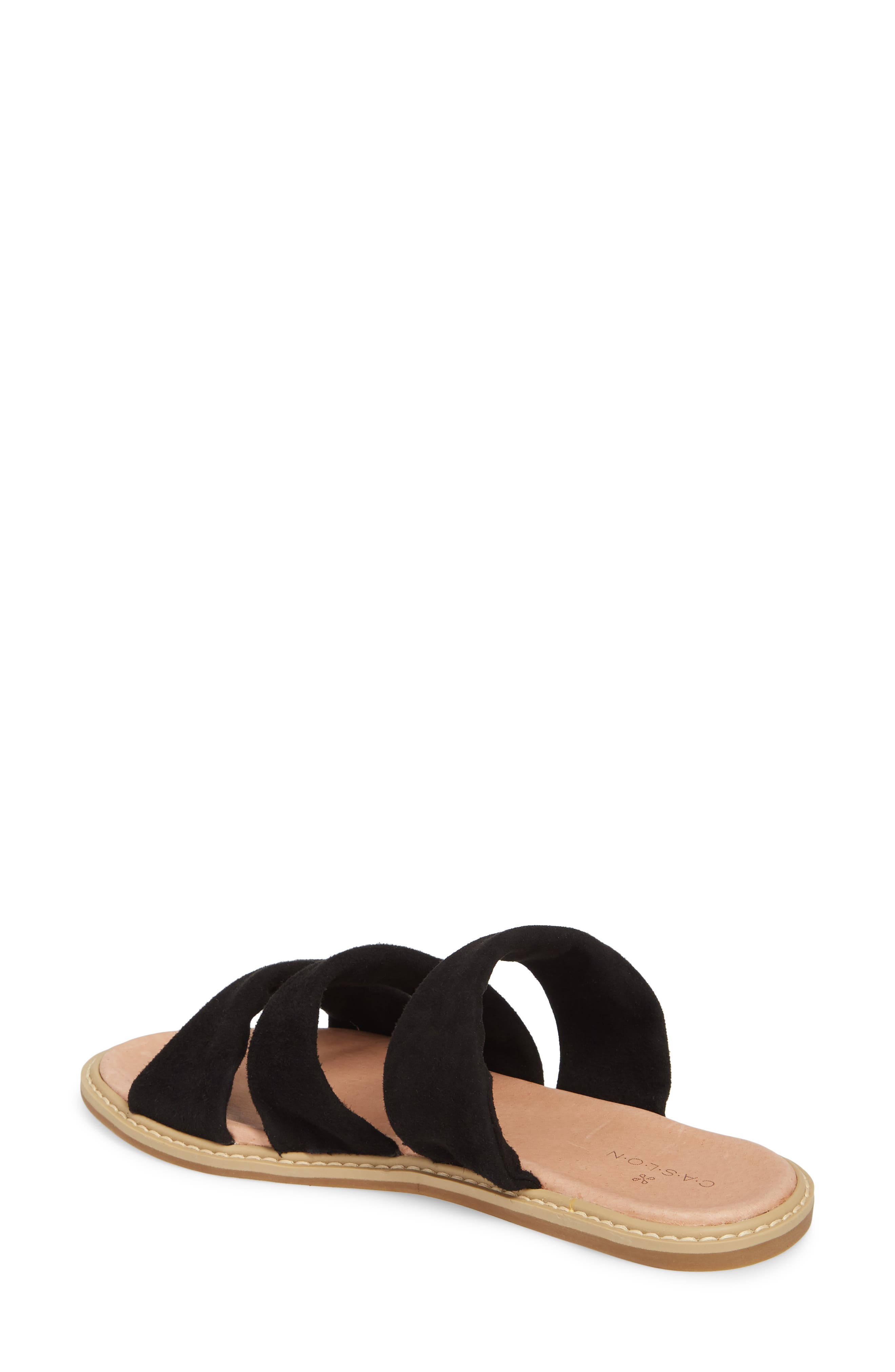 Cooper Slide Sandal, Alternate, color, BLACK SUEDE