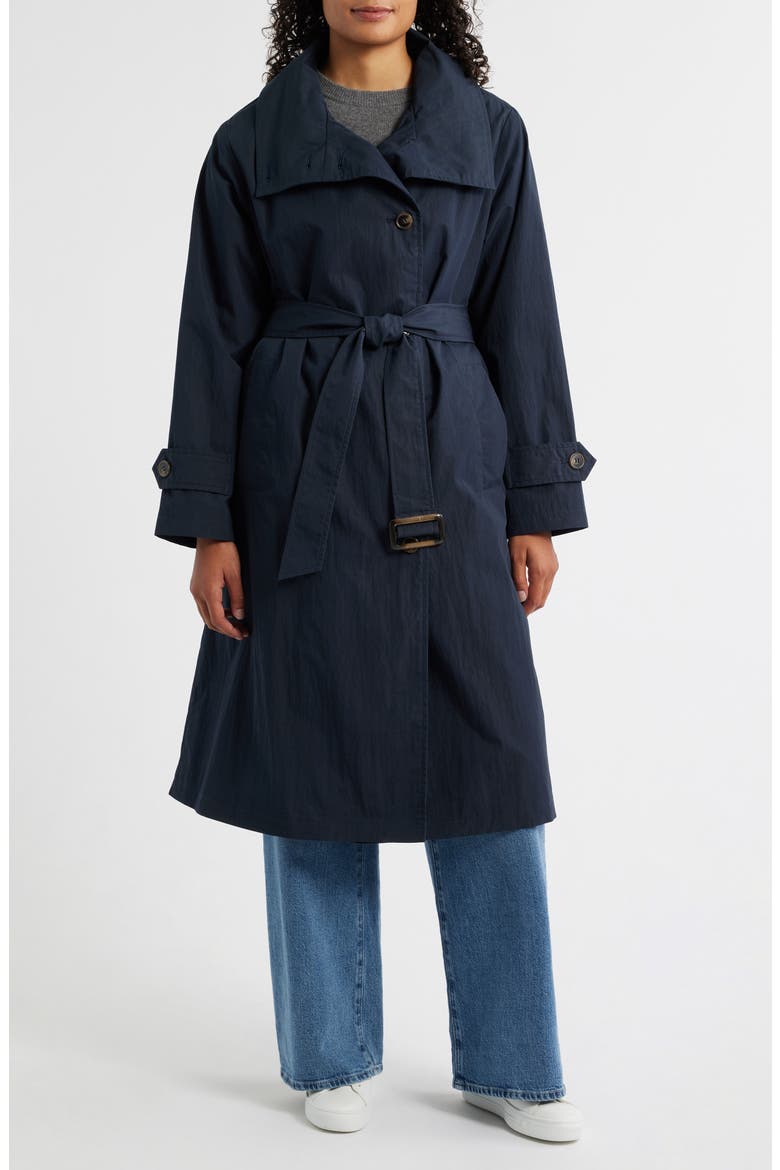 Cotton Blend Trench Coat, Main, color, NAVY